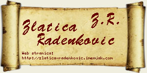 Zlatica Radenković vizit kartica